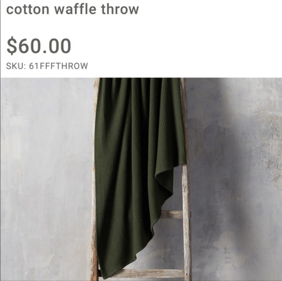 Arhaus Waffle Knit Throw - Picture 5 of 7